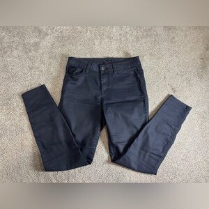 Prana Oday Coated Jean Blue Gray Skinny Leg Pants Women Sz 6/28 Gorpcore